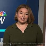 Gilma’s khaki green polo dress on NBC News Daily