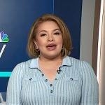 Gilma's light blue ribbed polo dress on NBC News Daily