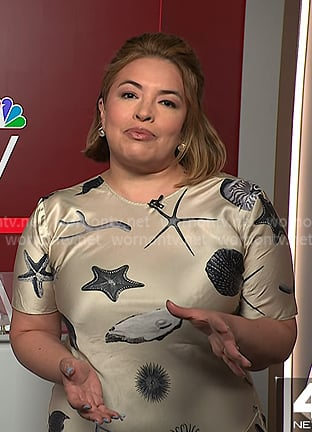 Gilma’s seashell print dress on NBC News Daily