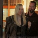 Gina’s black pinstripe blazer on The Real Housewives of Orange County