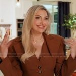 Gina’s brown confessional blazer on The Real Housewives of Orange County