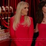 Gina’s red long sleeve dress on The Real Housewives of Orange County