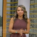 Ginger’s brown smocked mini dress on Good Morning America