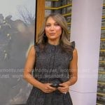 Ginger’s grey ruffle top and mini skirt on Good Morning America