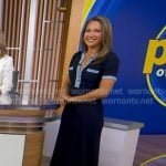 Ginger's navy denim trim maxi dress on Good Morning America