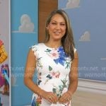 Ginger’s white floral cap sleeve dress on Good Morning America