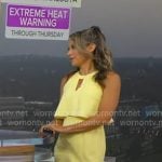 Ginger’s yellow keyhole dress on Good Morning America