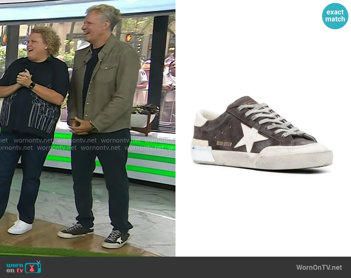 Golden Goose Super-Star Suede Sneakers in Gray worn by Will Ferrell on Today