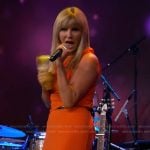 Grace Potter's orange fringe dress on Live with Kelly and Mark
