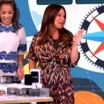 Gretta Monahan's abstract print top and skirt on The View