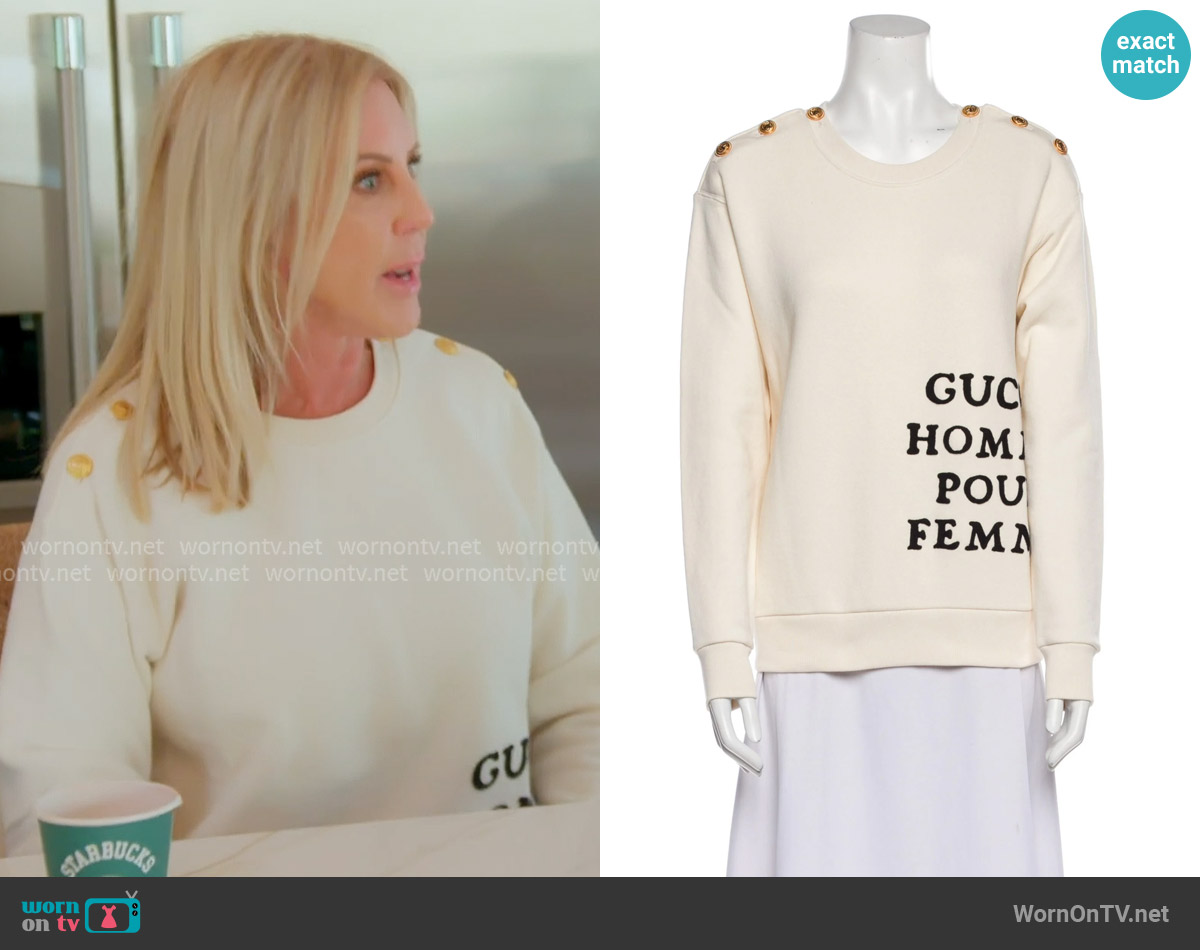 Gucci Homme Pour Femme Sweater worn by Vicki Gunvalson on The Real Housewives of Orange County