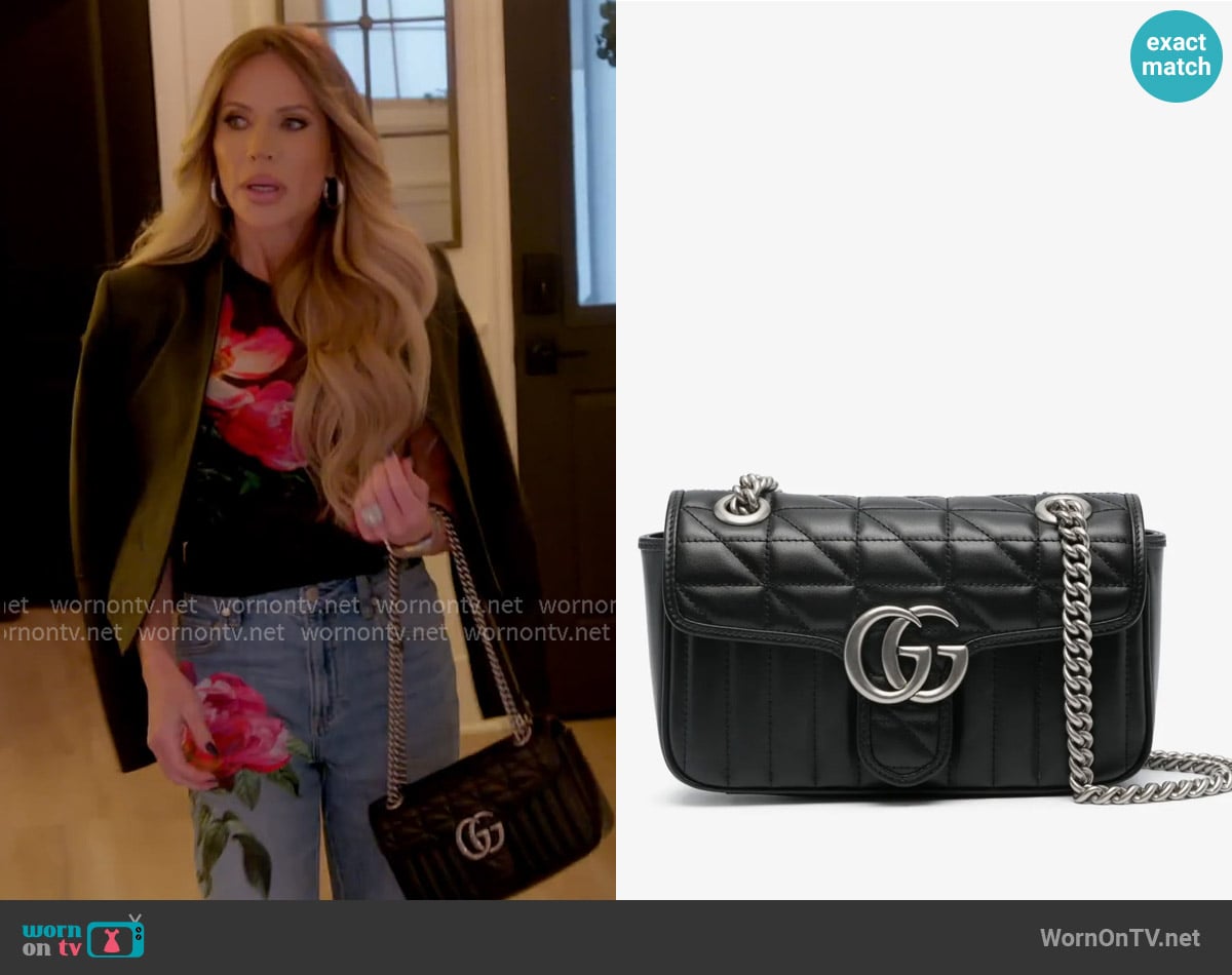Gucci Mini GG Marmont shoulder bag worn by Jennifer Pedranti on The Real Housewives of Orange County