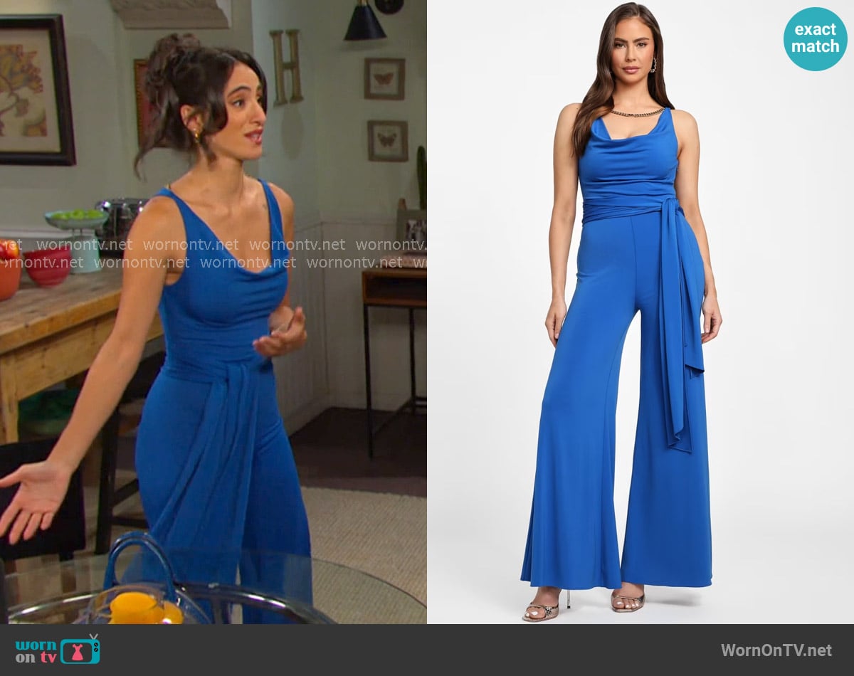Gabi’s blue jumpsuit on Days of our Lives