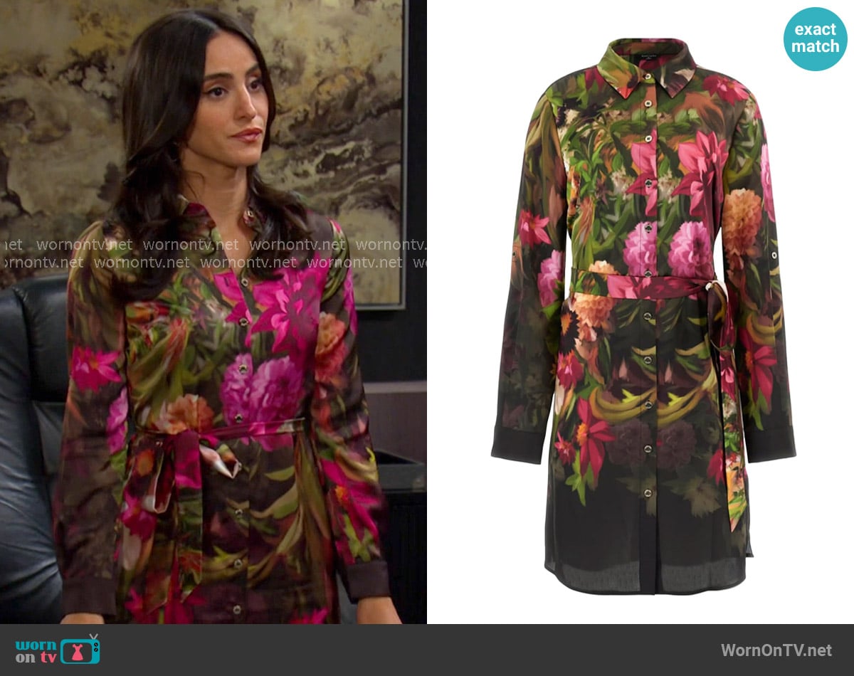 Guess Willwood Shirtdress worn by Gabi Hernandez (Cherie Jimenez) on Days of our Lives