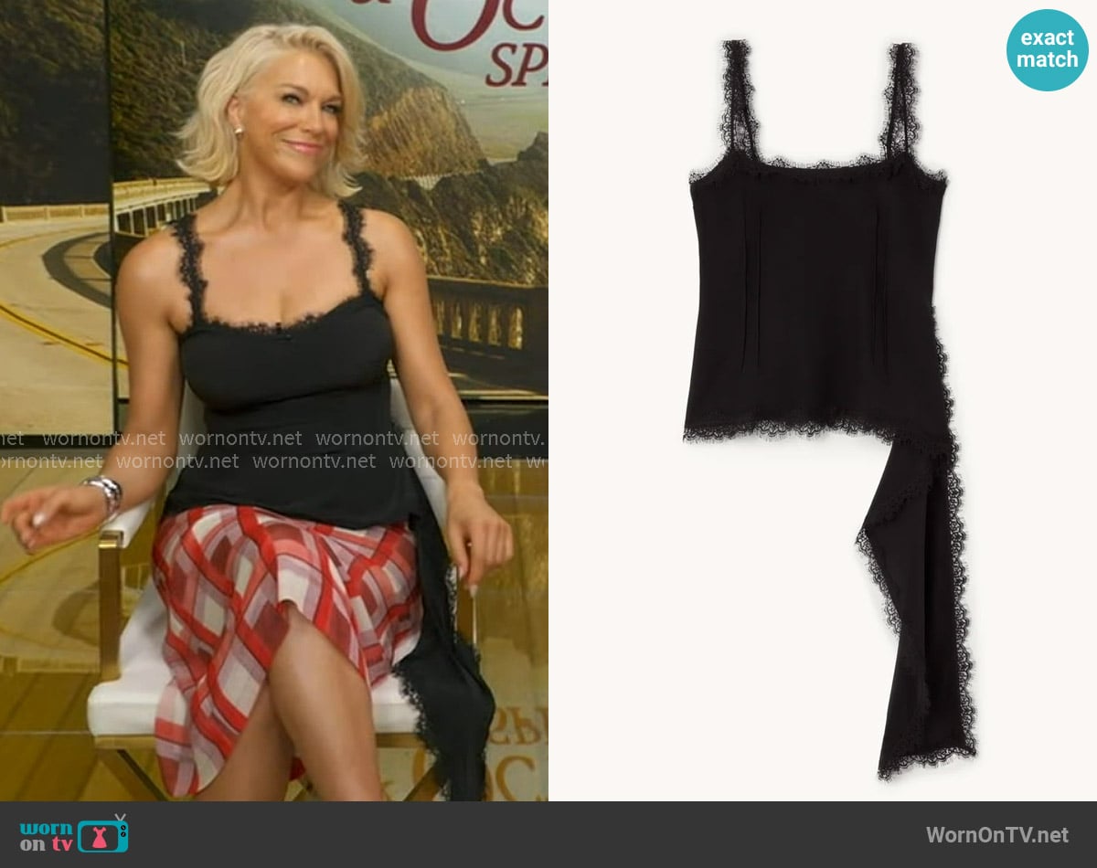 Gwyn Evelyn Top worn by Hannah Waddingham on Good Morning America