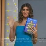 Haley Sacks’s blue dress with beige strap on Good Morning America