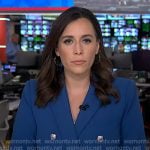 Hallie's blue double breasted blazer on Today