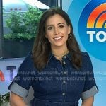 Hallie’s denim belted shirtdress on Today