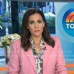 Hallie's floral shirt and pink blazer on Today