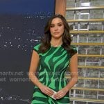 Hanna’s green zebira print maxi dress on Good Morning America
