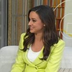 Hanna’s lime yellow blazer and pants on Good Morning America