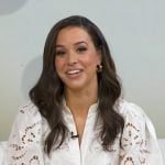 Hanna's white embroidered mini shirtdress on Good Morning America