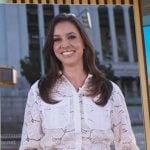 Hanna's white embroidered shirt on Good Morning America