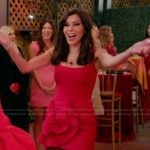 Heather’s red ruffle corset mini dress on The Real Housewives of Orange County