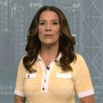Heather’s yellow knit polo dress on Good Morning America