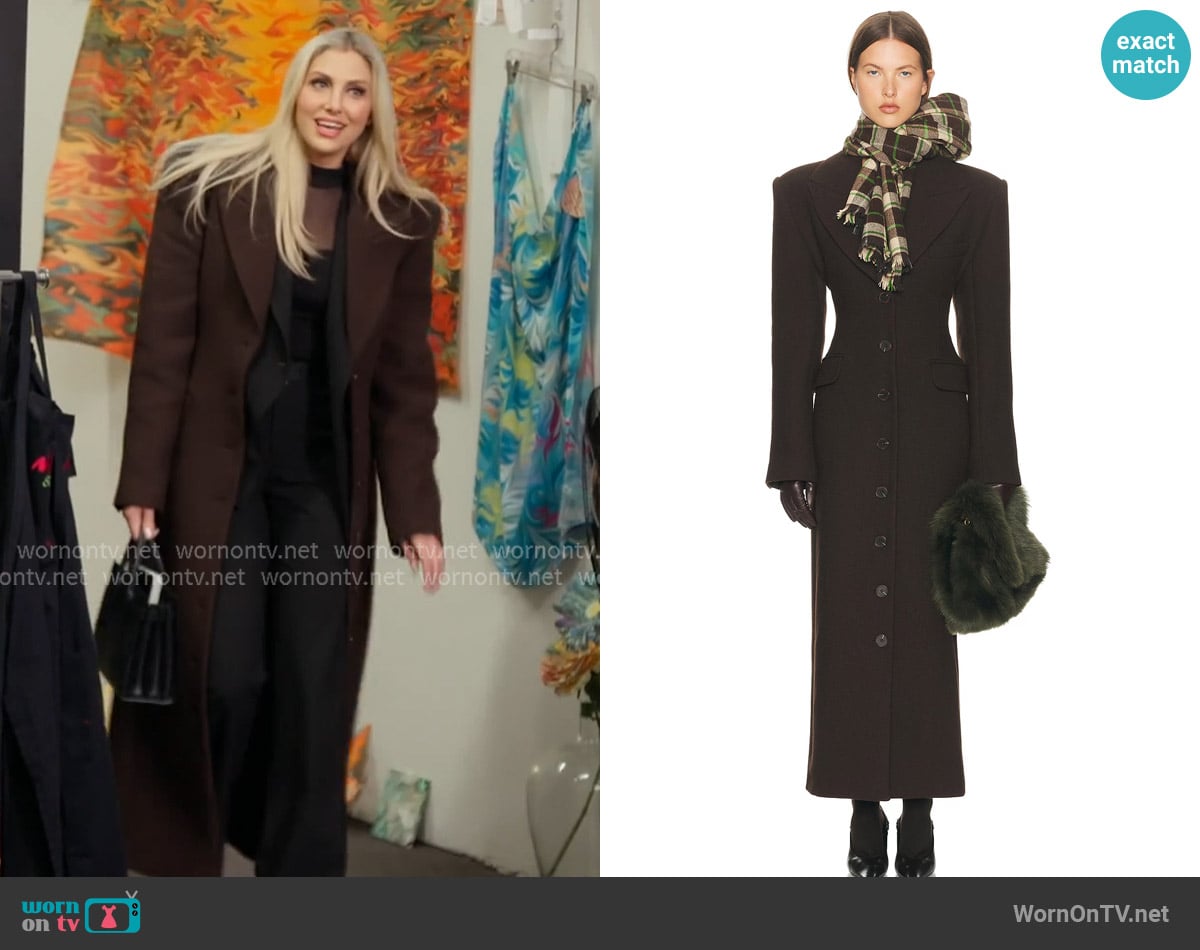 Helsa Italian Wool Blend Topcoat worn by Gina Kirschenheiter on The Real Housewives of Orange County