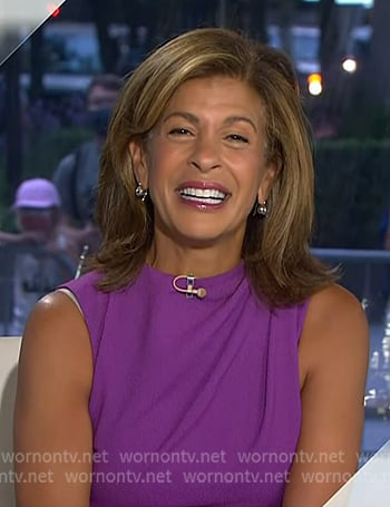 Hoda’s purple sleeveless jumpsuit on Today