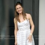 Hollis’ gingham check midi dress on The Five Star Weekend
