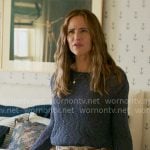 Hollis’s navy knit sweater on The Five Star Weekend