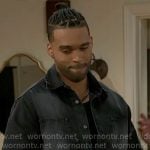 Izaiah’s black denim shirt on Beyond the Gates