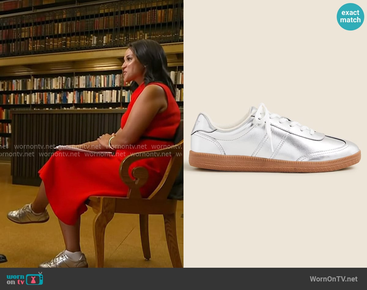 Laura’s metallic sneakers on Today Laura’s metallic sneakers on Today