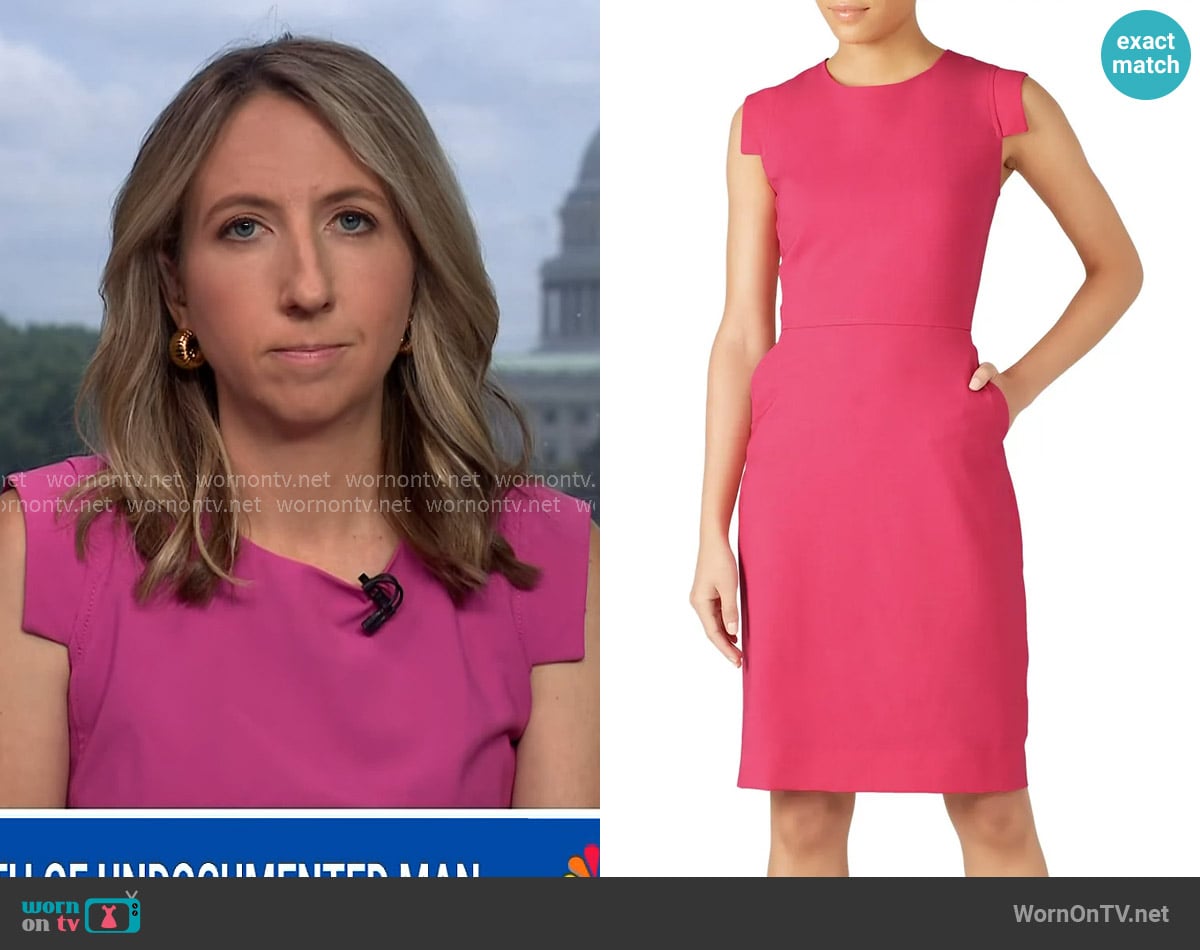 J. Crew Resume Dress in Crisp Begonia worn by Julia Ainsley on NBC News Daily