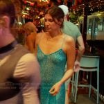 Janet’s blue sequin dress on The Valley