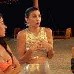 Janet's metallic silver top and skirt set on The Valley