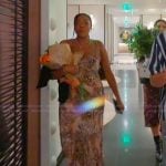 Jasmine’s animal print maxi dress on The Valley