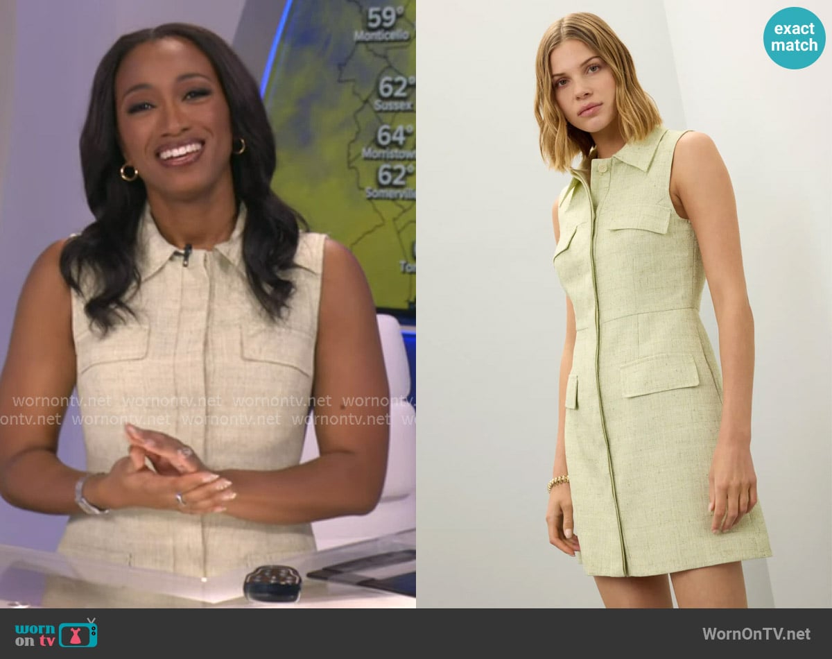 Jason Wu x RTR Tweed Collared Dress worn by Brittany Bell on Good Morning America