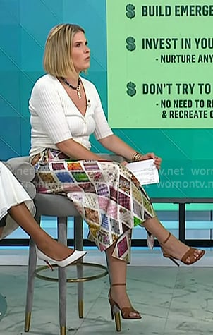Jenna’s brown leather cross sandals on Today
