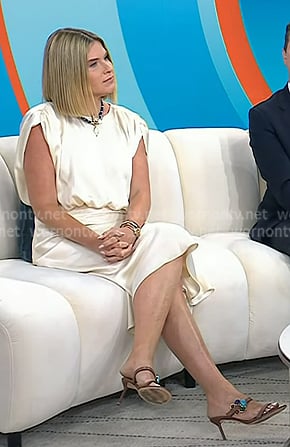 Jenna's brown leather heel sandals on Today
