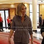 Jenna’s brown striped shirt and pants on Today