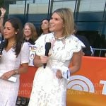 Jenna’s brown suede heel sandals on Today
