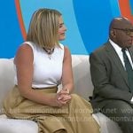 Jenna’s brown suede heel sandals on Today