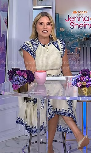 Jenna’s ivory floral smocked dress on Today