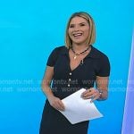 Jenna's navy ribbed polo top and skirt on Today