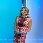 Jenna's pink floral print sleeveless dress on Today