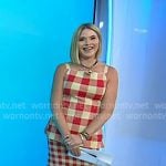 Jenna’s red gingham peplum top and skirt on Today