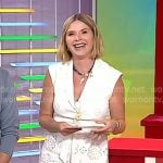Jenna’s white eyelet sleeveless top and pants on Today